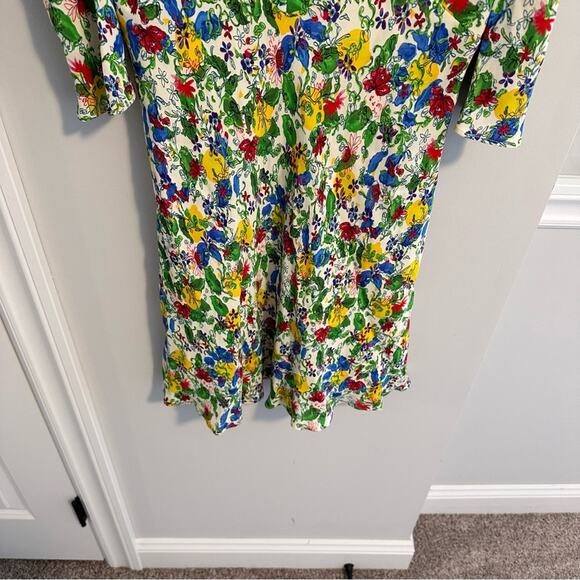 Saloni Floral Lemon Mini Dress 8 - Picture 15 of 16